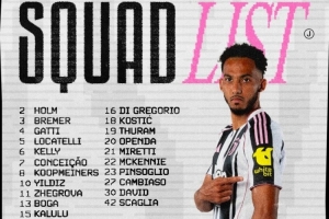 尤文主场战博洛尼亚大名单：伊尔迪兹领衔锋线，DV9米利克缺席