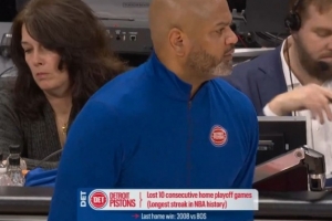 主场虫！活塞已遭遇季后赛主场10连败 联盟历史最长