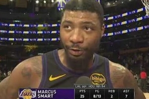 【完整版】斯玛特：胜利是全队努力的结果 我们都非常感激詹姆斯