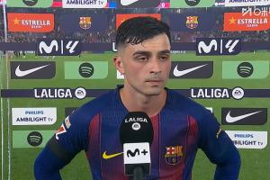 有点小插曲！佩德里赛后采访一度中途跑走，以参加德容的纪念仪式