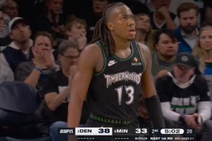 防守大闸！戈贝尔连续切球约基奇 道苏姆反击造成杀伤两罚全中