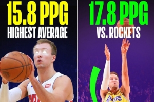 湖媒：肯纳德生涯巅峰赛季场均15.8分 打火箭系列赛场均17.8分