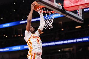 只会扣篮？库明加首节7投仅2中拿4分 三分3中0