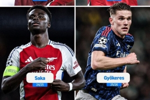 约克雷斯欧冠半决赛为枪手进球！队史此前仅图雷、范佩西、萨卡